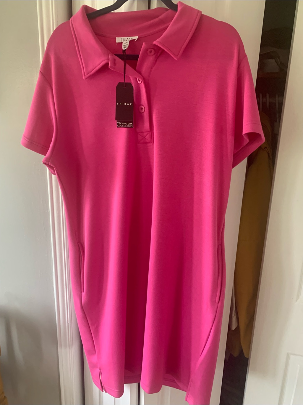 Tribal Hot Pink Dress Size Xl Polo Version